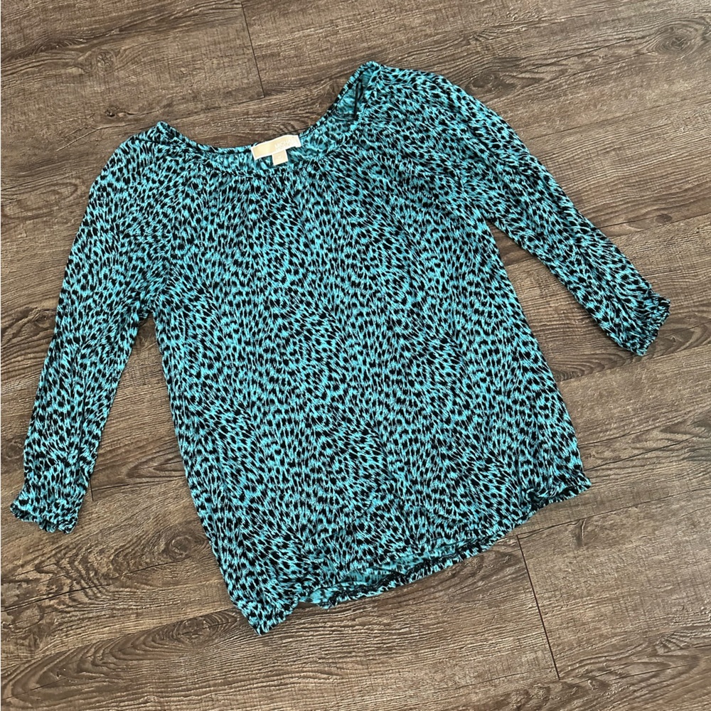 Blue/Black Animal Print MICHAEL Michael Kors Top